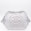 CHANEL Doudoune Coconage Shoulder Bag Coated Canvas 2way Silver CC Auth 204903A-6
