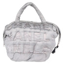 CHANEL Doudoune Coconage Shoulder Bag Coated Canvas 2way Silver CC Auth 204903A-13