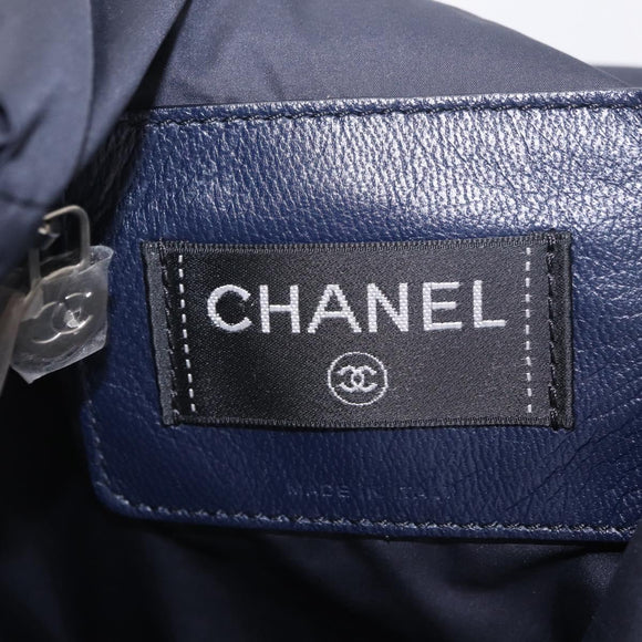 CHANEL Doudoune Coconage Shoulder Bag Coated Canvas 2way Silver CC Auth 204903A