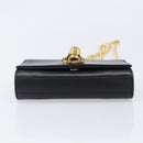 SAINT LAURENT Chain Kate Shoulder Bag Leather Black Gold Auth 204906SAM-10