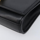 SAINT LAURENT Chain Kate Shoulder Bag Leather Black Gold Auth 204906SAM-11