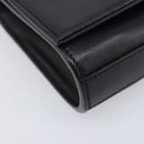 SAINT LAURENT Chain Kate Shoulder Bag Leather Black Gold Auth 204906SAM-12