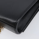 SAINT LAURENT Chain Kate Shoulder Bag Leather Black Gold Auth 204906SAM-13