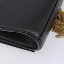 SAINT LAURENT Chain Kate Shoulder Bag Leather Black Gold Auth 204906SAM-14