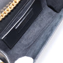 SAINT LAURENT Chain Kate Shoulder Bag Leather Black Gold Auth 204906SAM-20