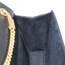 SAINT LAURENT Chain Kate Shoulder Bag Leather Black Gold Auth 204906SAM-21