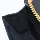 SAINT LAURENT Chain Kate Shoulder Bag Leather Black Gold Auth 204906SAM-22