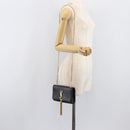 SAINT LAURENT Chain Kate Shoulder Bag Leather Black Gold Auth 204906SAM-25