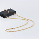 SAINT LAURENT Chain Kate Shoulder Bag Leather Black Gold Auth 204906SAM-7