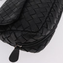 BOTTEGA VENETA INTRECCIATO Chain Shoulder Bag Leather Black Auth 204907A-10