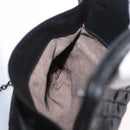 BOTTEGA VENETA INTRECCIATO Chain Shoulder Bag Leather Black Auth 204907A-18