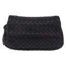 BOTTEGA VENETA INTRECCIATO Chain Shoulder Bag Leather Black Auth 204907A-2