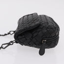 BOTTEGA VENETA INTRECCIATO Chain Shoulder Bag Leather Black Auth 204907A-5
