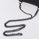 BOTTEGA VENETA INTRECCIATO Chain Shoulder Bag Leather Black Auth 204907A-7