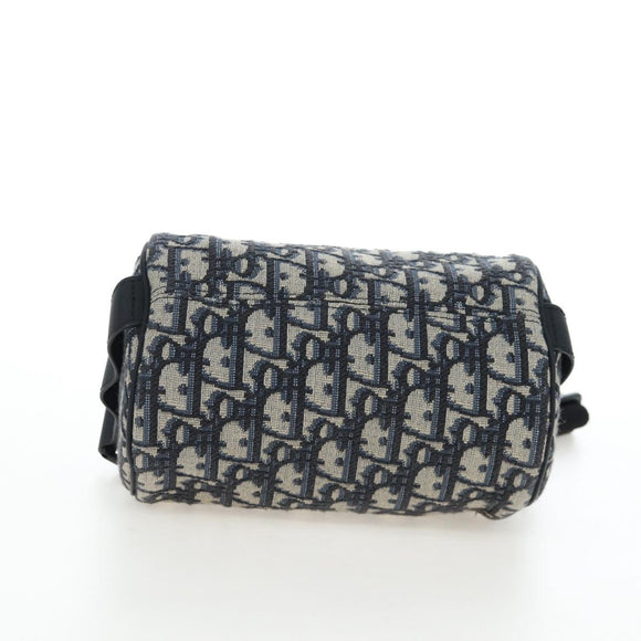 Christian Dior Trotter Canvas Shoulder Bag Navy Auth 204908SAM