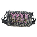 Christian Dior Trotter Canvas Shoulder Bag Navy Auth 204908SAM-13