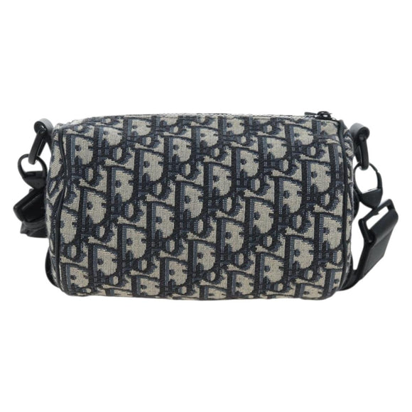 Christian Dior Trotter Canvas Shoulder Bag Navy Auth 204908SAM