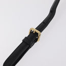 PRADA Gathered Chain Shoulder Bag Leather Black Gold Auth 204909A-9