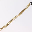 PRADA Gathered Chain Shoulder Bag Leather Black Gold Auth 204909A-10