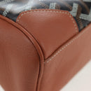 GOYARD Herringbone Saigon Mini Hand Bag PVC 2way Brown Silver Auth 204910SM-15