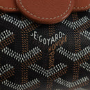 GOYARD Herringbone Saigon Mini Hand Bag PVC 2way Brown Silver Auth 204910SM-19