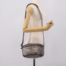 CHANEL Unlimited Shoulder Bag Coated Canvas Silver CC Auth 204911-17