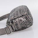 CHANEL Unlimited Shoulder Bag Coated Canvas Silver CC Auth 204911-3