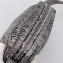 CHANEL Unlimited Shoulder Bag Coated Canvas Silver CC Auth 204911-5