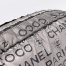 CHANEL Unlimited Shoulder Bag Coated Canvas Silver CC Auth 204911-6