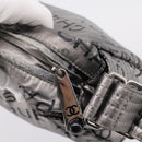 CHANEL Unlimited Shoulder Bag Coated Canvas Silver CC Auth 204911-7