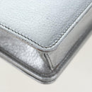 Miu Miu Chain Shoulder Bag Leather Silver Auth 204916M-17