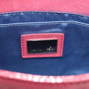 FENDI Mia Pochette Chain Shoulder Bag Leather Pink Silver 8BP046 Auth 204918M-21