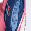 FENDI Mia Pochette Chain Shoulder Bag Leather Pink Silver 8BP046 Auth 204918M-10