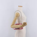 FENDI Mia Pochette Chain Shoulder Bag Leather Pink Silver 8BP046 Auth 204918M-25