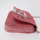 FENDI Mia Pochette Chain Shoulder Bag Leather Pink Silver 8BP046 Auth 204918M-3