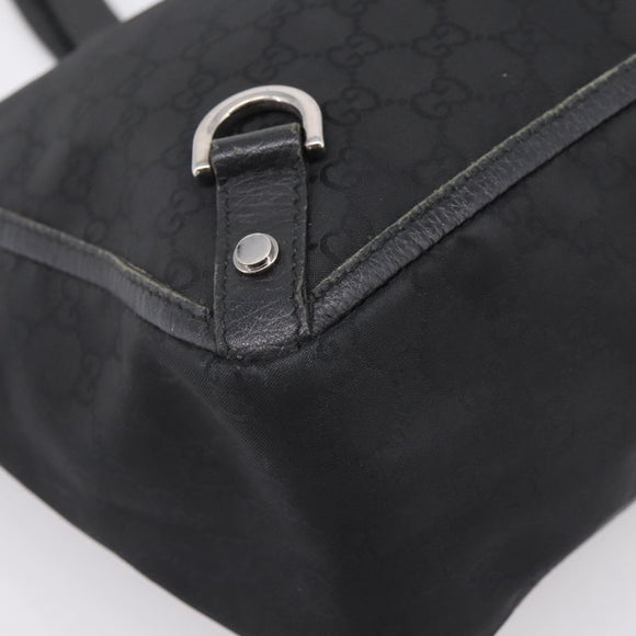 GUCCI GG Canvas Abbey Tote Bag Black Silver 293580 Auth 204921
