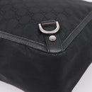 GUCCI GG Canvas Abbey Tote Bag Black Silver 293580 Auth 204921-15