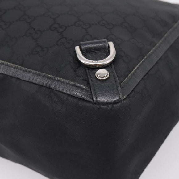 GUCCI GG Canvas Abbey Tote Bag Black Silver 293580 Auth 204921
