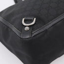 GUCCI GG Canvas Abbey Tote Bag Black Silver 293580 Auth 204921-16