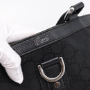 GUCCI GG Canvas Abbey Tote Bag Black Silver 293580 Auth 204921-17
