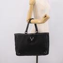 GUCCI GG Canvas Abbey Tote Bag Black Silver 293580 Auth 204921-23