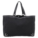 GUCCI GG Canvas Abbey Tote Bag Black Silver 293580 Auth 204921-2