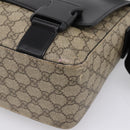 GUCCI GG Supreme Shoulder Bag PVC Beige Silver 406367 Auth 204922-14