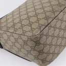 GUCCI GG Supreme Shoulder Bag PVC Beige Silver 406367 Auth 204922-17