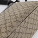 GUCCI GG Supreme Shoulder Bag PVC Beige Silver 406367 Auth 204922-10