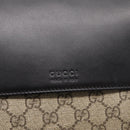 GUCCI GG Supreme Shoulder Bag PVC Beige Silver 406367 Auth 204922-18