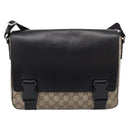 GUCCI GG Supreme Shoulder Bag PVC Beige Silver 406367 Auth 204922-13