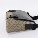 GUCCI GG Supreme Shoulder Bag PVC Beige Silver 406367 Auth 204922-4