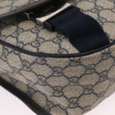 GUCCI GG Supreme Shoulder Bag PVC Navy Silver 201732 Auth 204923A-15