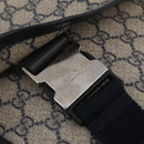 GUCCI GG Supreme Shoulder Bag PVC Navy Silver 201732 Auth 204923A-19